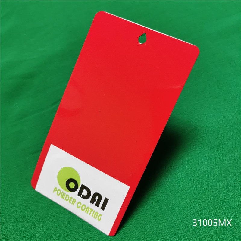 Red color smooth indoor use powder coating